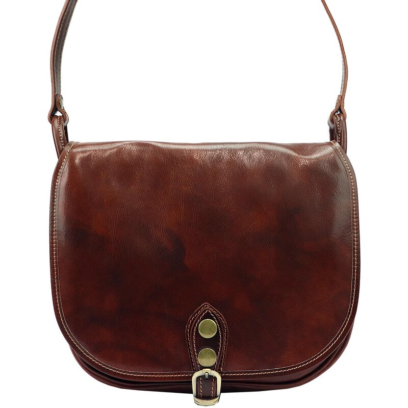 Kožená crossbody kabelka Florence 8863 hnědá 82667650