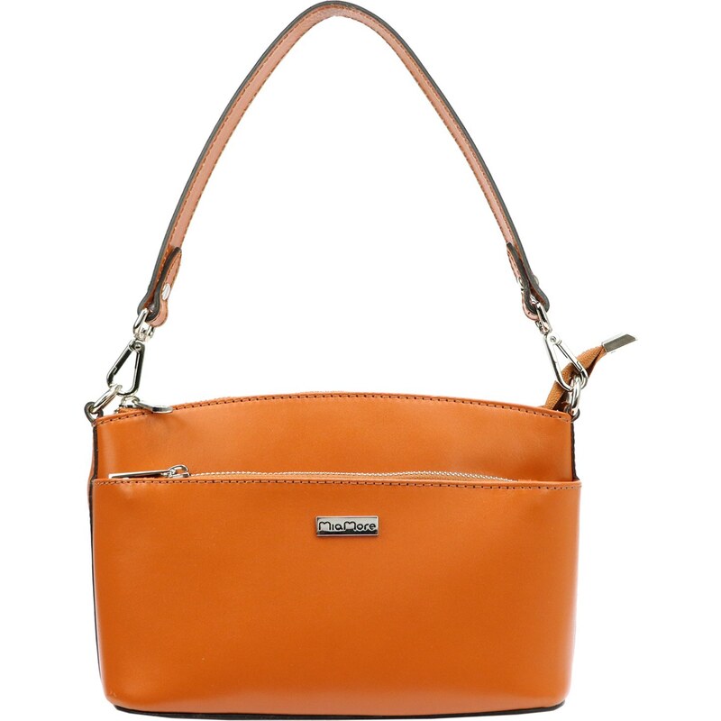 Kožená crossbody kabelka MiaMore 01-013b camel