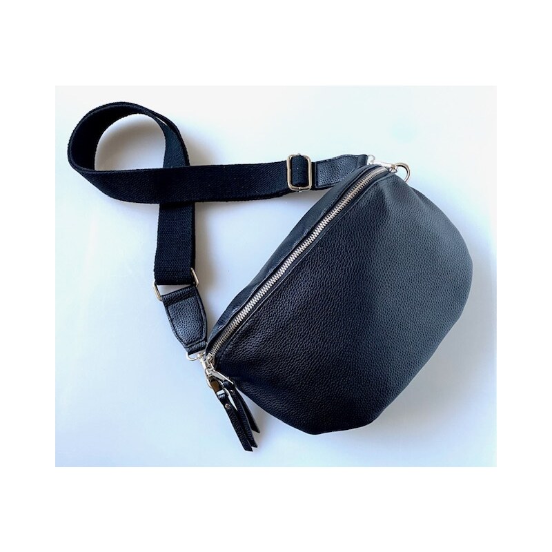 Just glamour Dámská crossbody ledvinka velká - černá