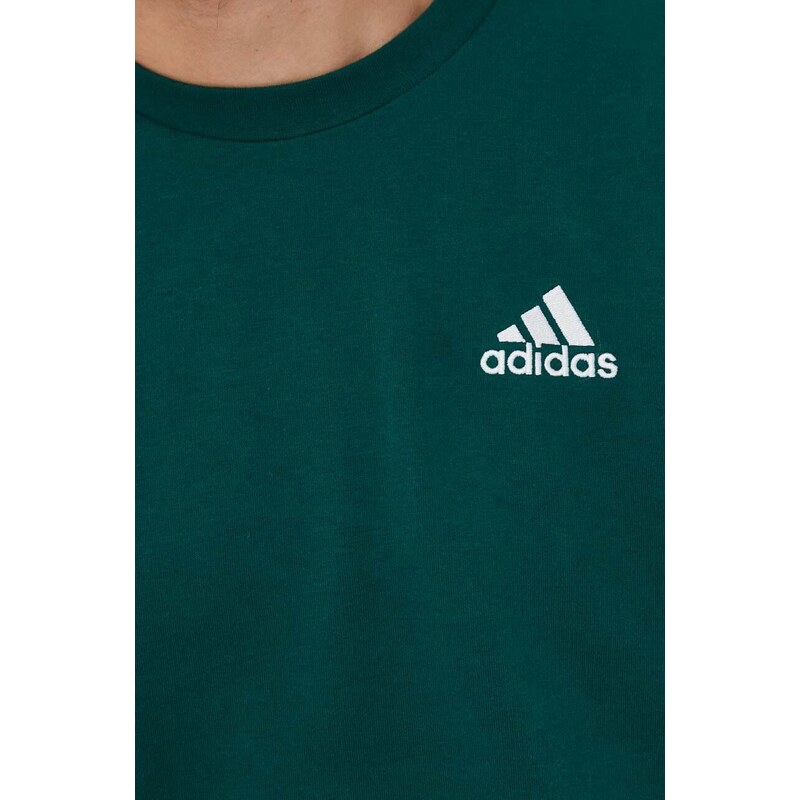 Mikina adidas pánská, zelená barva, hladká, IJ8893