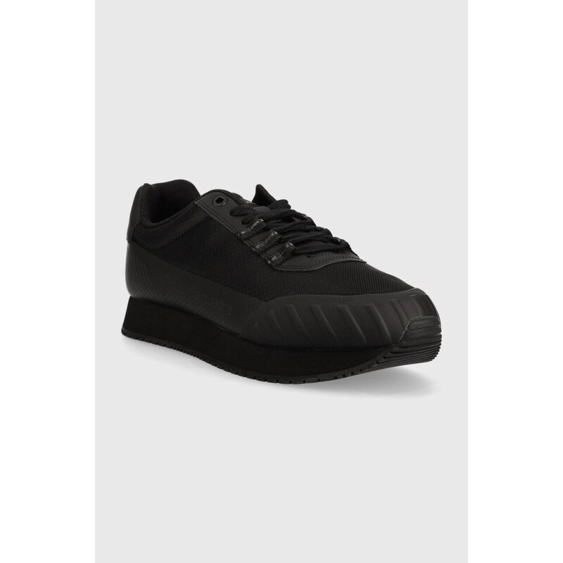 Sneakers boty Calvin Klein Jeans RETRO RUNNER LACEUP černá barva, YM0YM00712