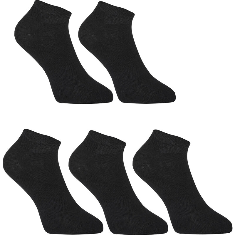 5PACK ponožky Styx nízké bambusové černé (5HBN960) M