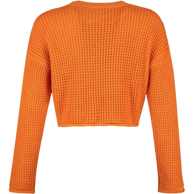 Trendyol Orange Crop pletený svetr