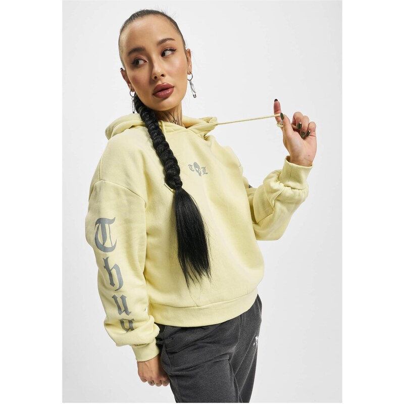 Thug Life Warning Hoody softyellow