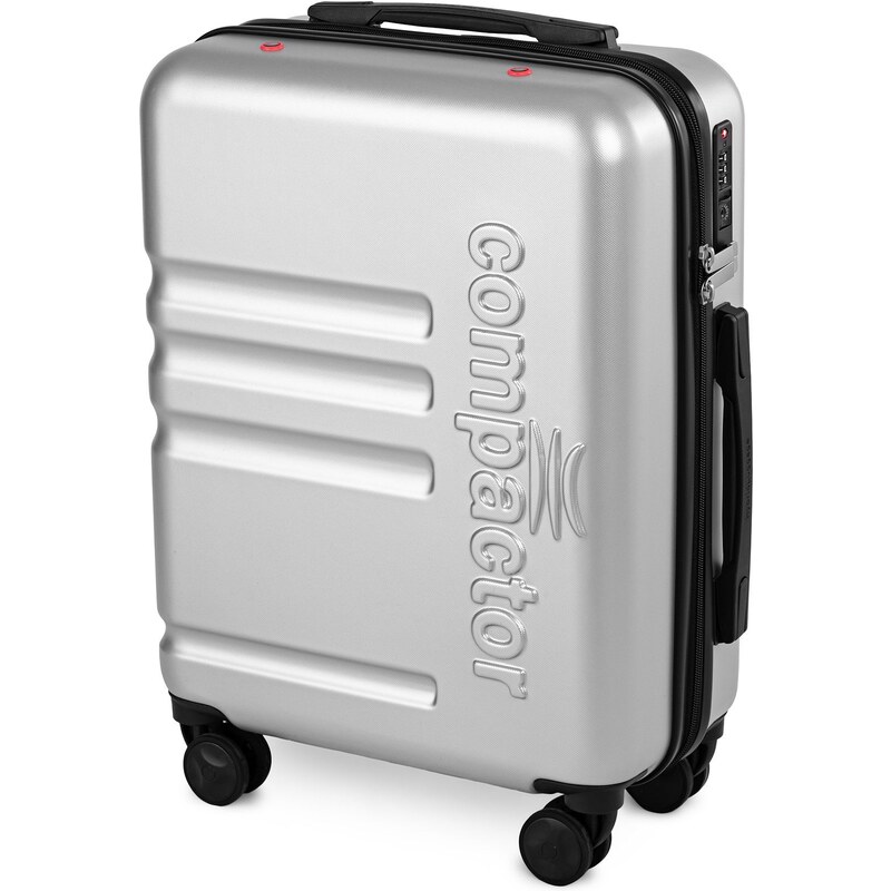 Kabinový kufr Compactor Hybrid Luggage S Vacuum System 55 x 20 x 40 cm, stříbrný