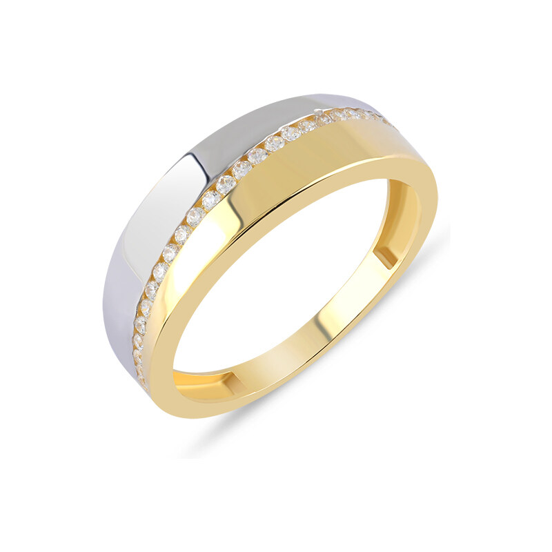 Lillian Vassago Prsten v kombinovaném zlatě se zirkony LLV59-GR006YW