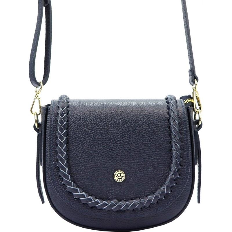 Kožená crossbody kabelka Gregorio 1703 modrá