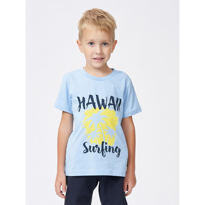 Winkiki Kids Wear Chlapecké tričko Hawaii - modrá