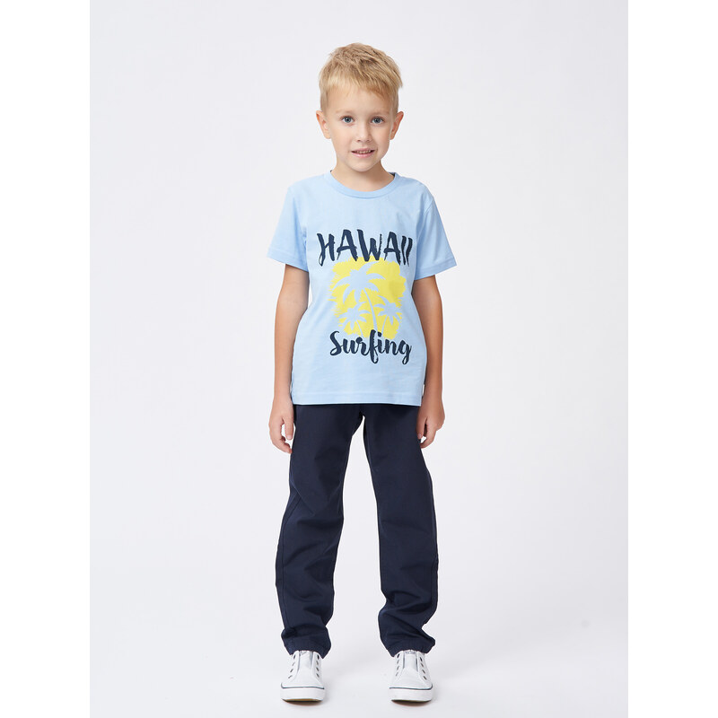 Winkiki Kids Wear Chlapecké tričko Hawaii - modrá