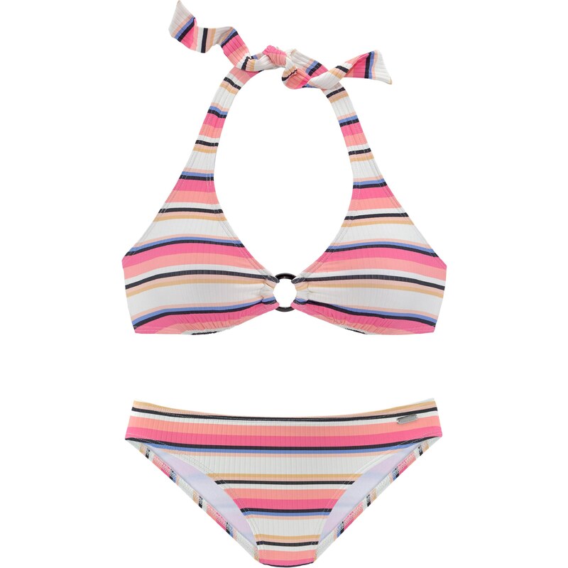 VENICE BEACH Bikiny modrá / světle růžová / černá / bílá 92336468