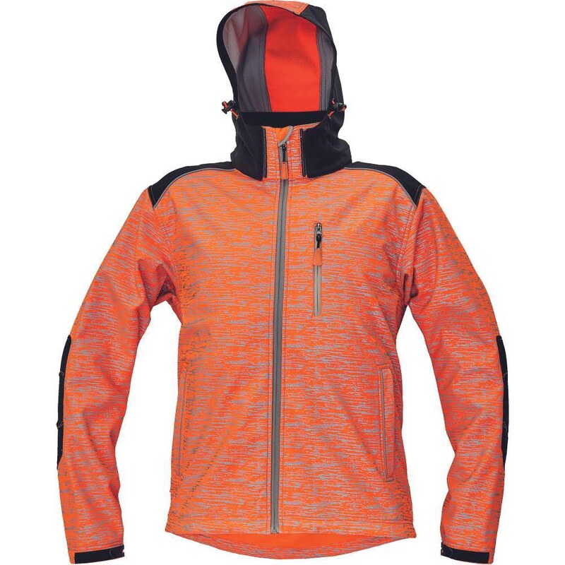 Cerva CRV KNOXFIELD printed softshell oranžová XS