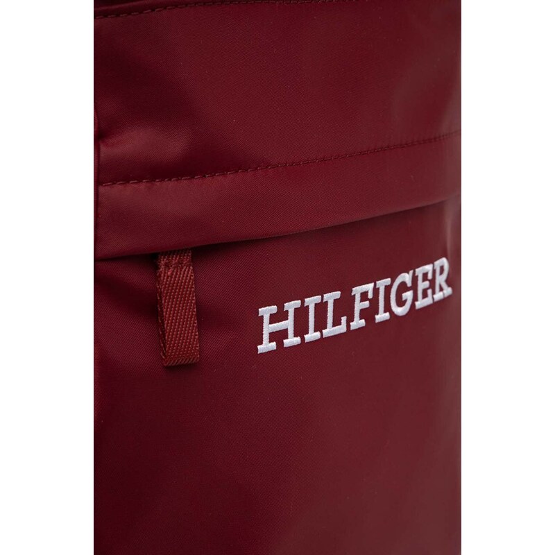 Dětský batoh Tommy Hilfiger vínová barva, malý, s aplikací