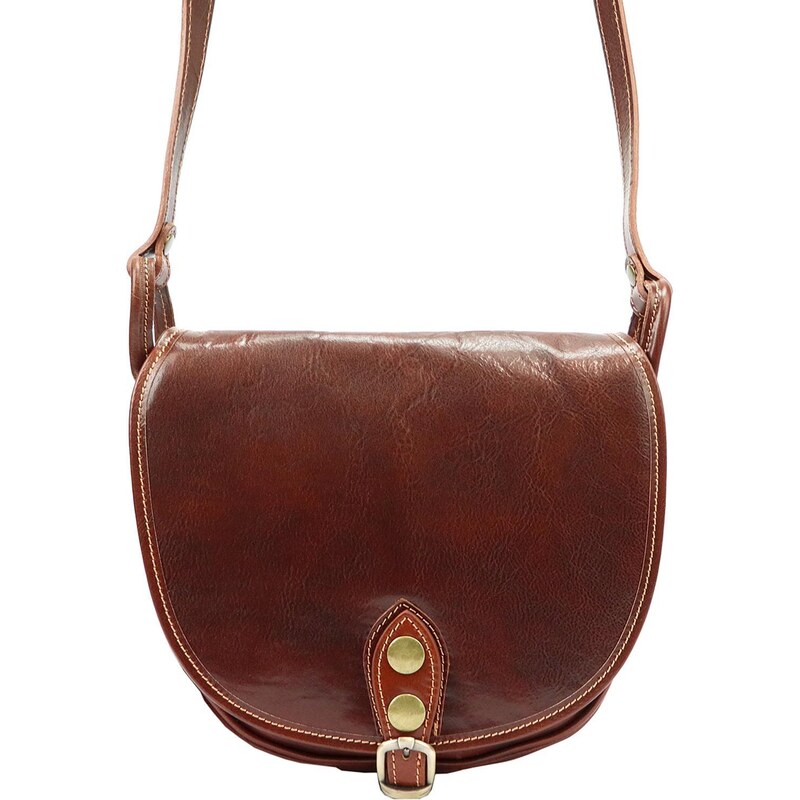 Kožená crossbody kabelka Florence 8863 M hnědá 82828471