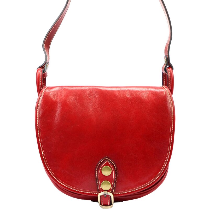 Kožená crossbody kabelka Florence 8863 M červená 82828469