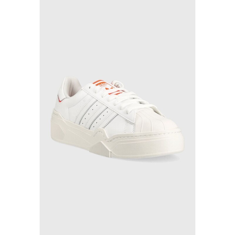 Kožené sneakers boty adidas Originals Superstar Bonega 2B bílá barva