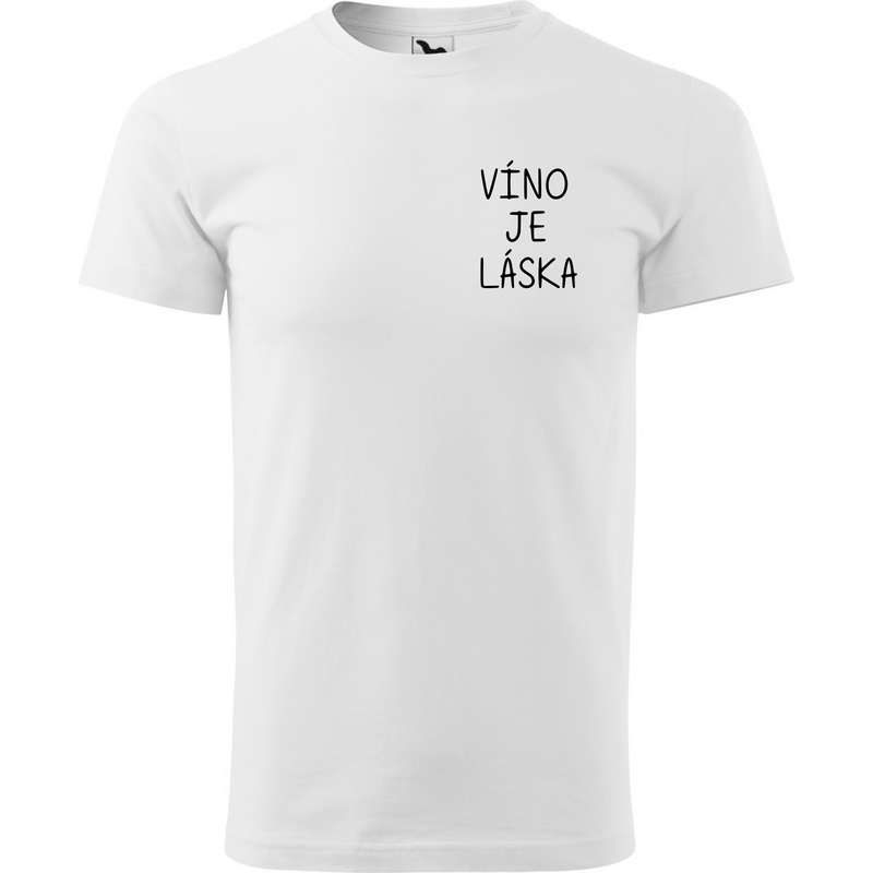 Fenomeno Pánské tričko Víno je láska - bílé