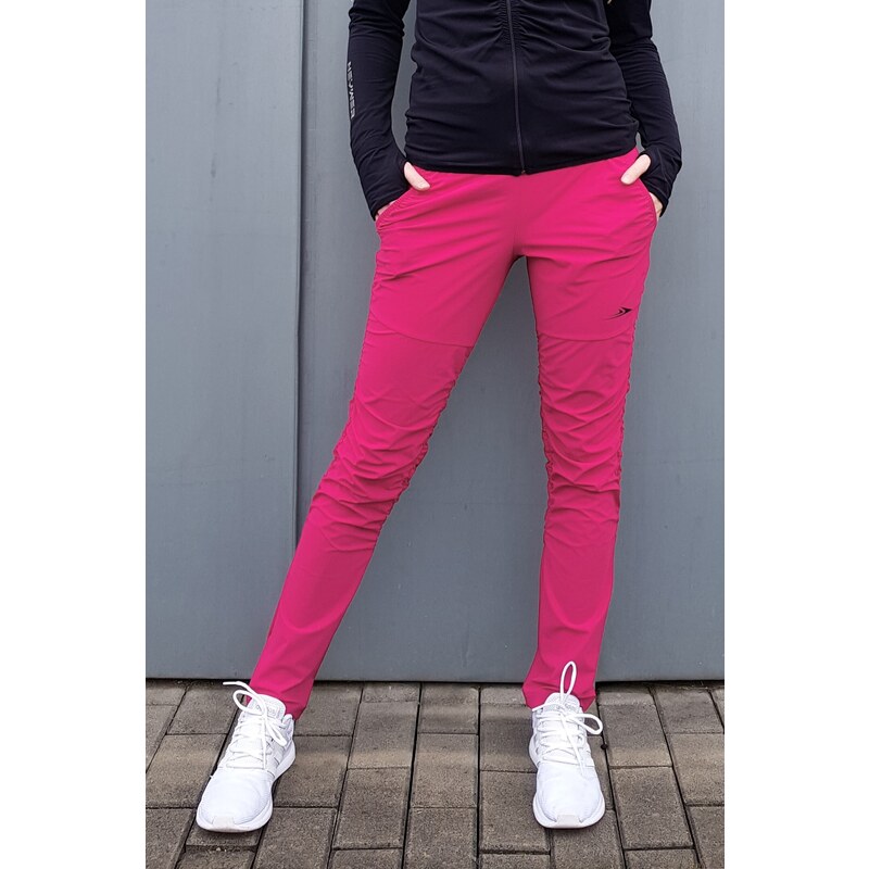 NEYWER Dámské funkční elastické sportovní kalhoty růžové EK723