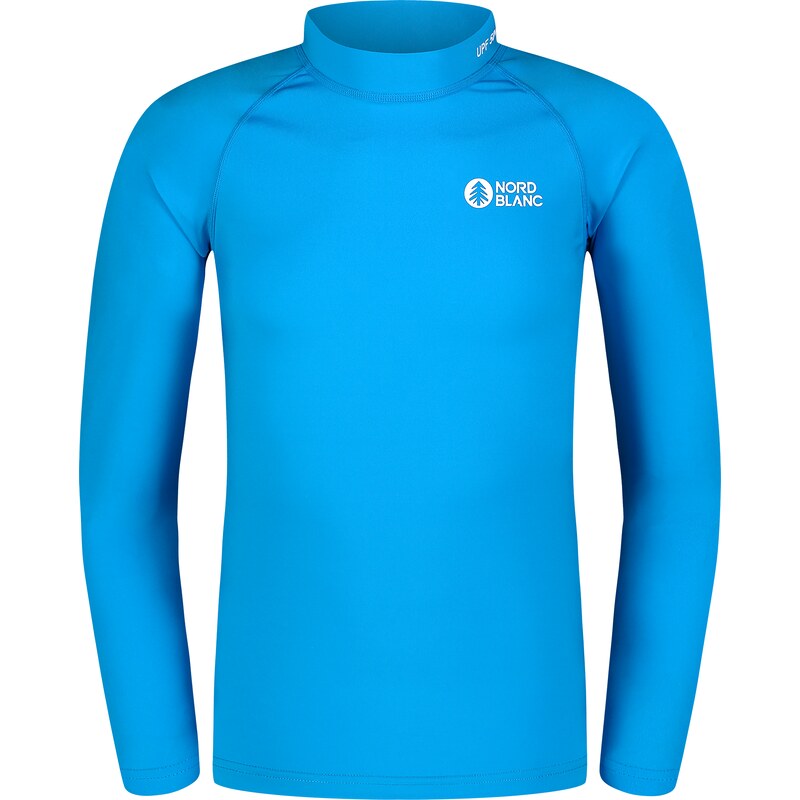 Nordblanc Modré dětské triko s UV ochranou SEASHELL