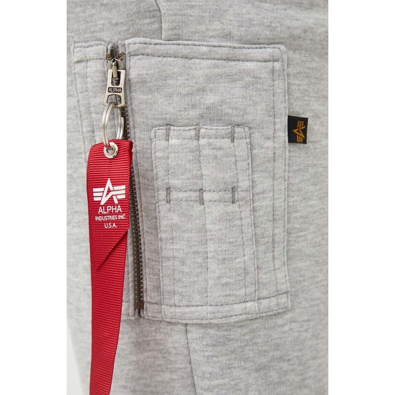 Tepláky Alpha Industries NASA Cargo Sweat Jogger šedá barva, 118369.17