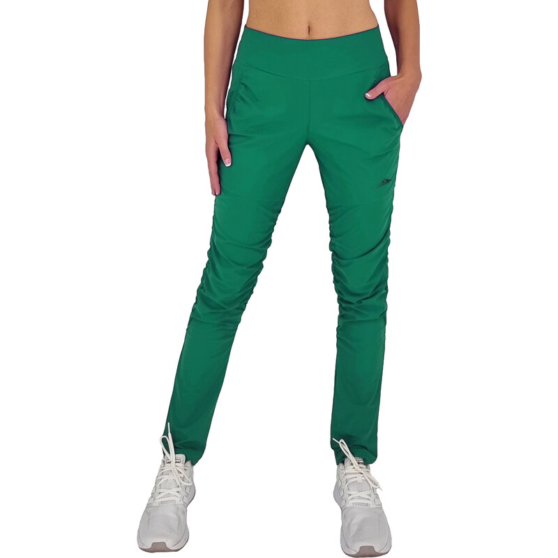 NEYWER Dámské funkční elastické sportovní kalhoty zelené EK723