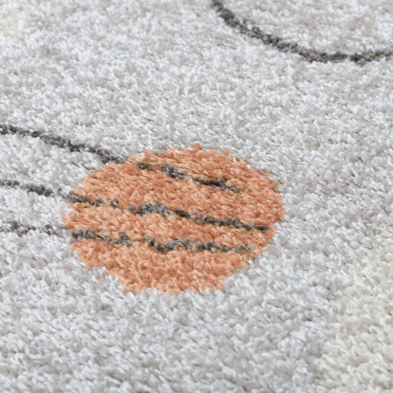 Yellow Tipi Bílý dětský koberec Gray Hare 160 x 230 cm