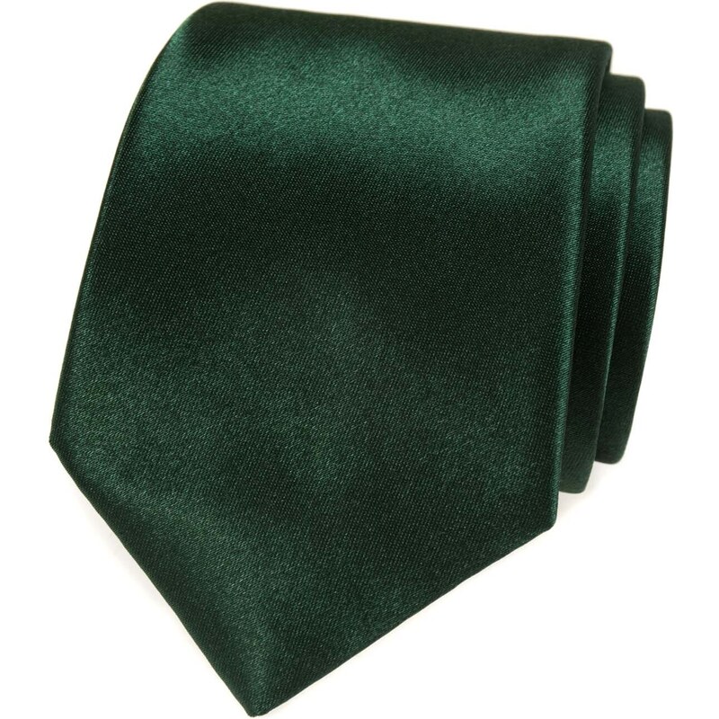 Avantgard Smaragdově zelená lesklá luxusní pánská kravata
