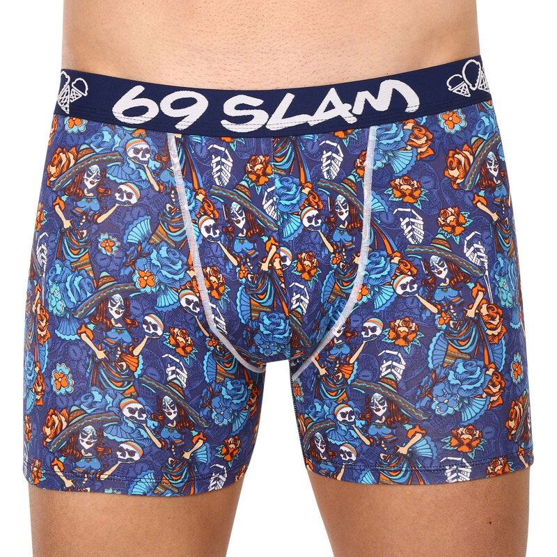 Pánské boxerky 69SLAM fit bamboo dia de los muertos colton (MPBDDM-BB)