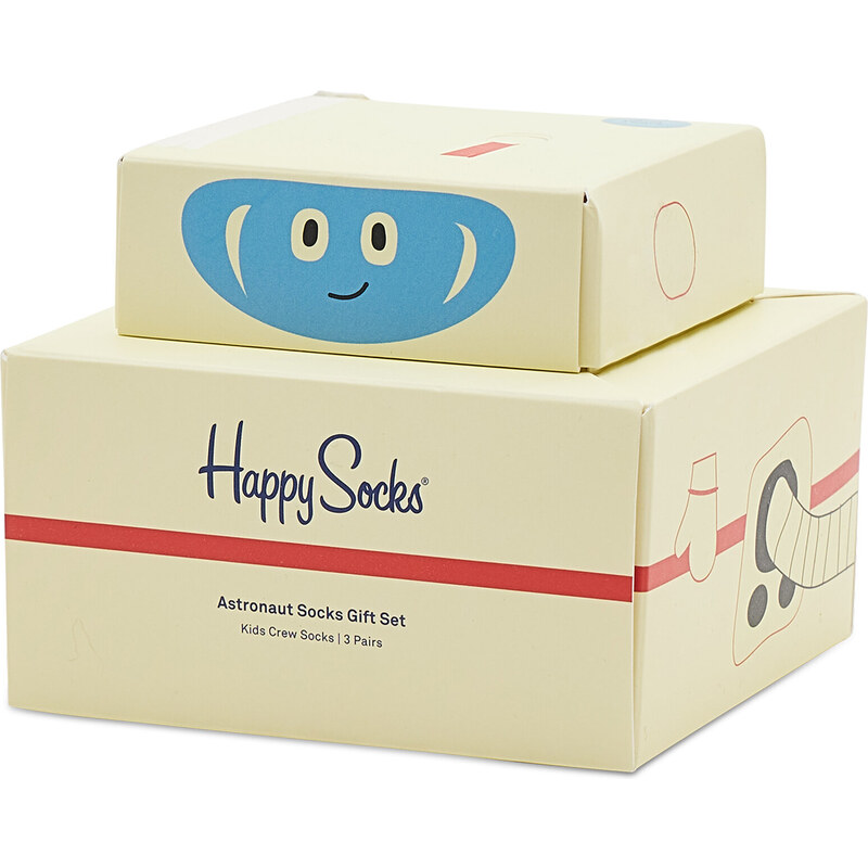 Sada 3 párů dětských vysokých ponožek Happy Socks