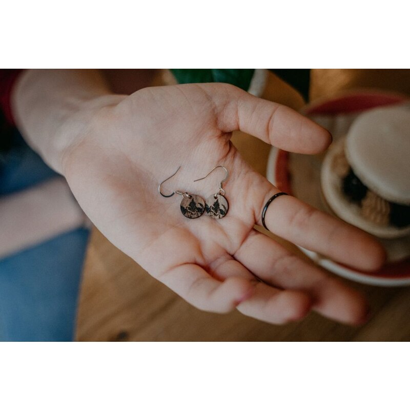 BeWooden Dřevěné náušnice Bracken Dangle Earrings