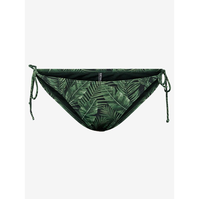 Zelený dámský vzorovaný spodní díl plavek Pieces Bilma - Dámské