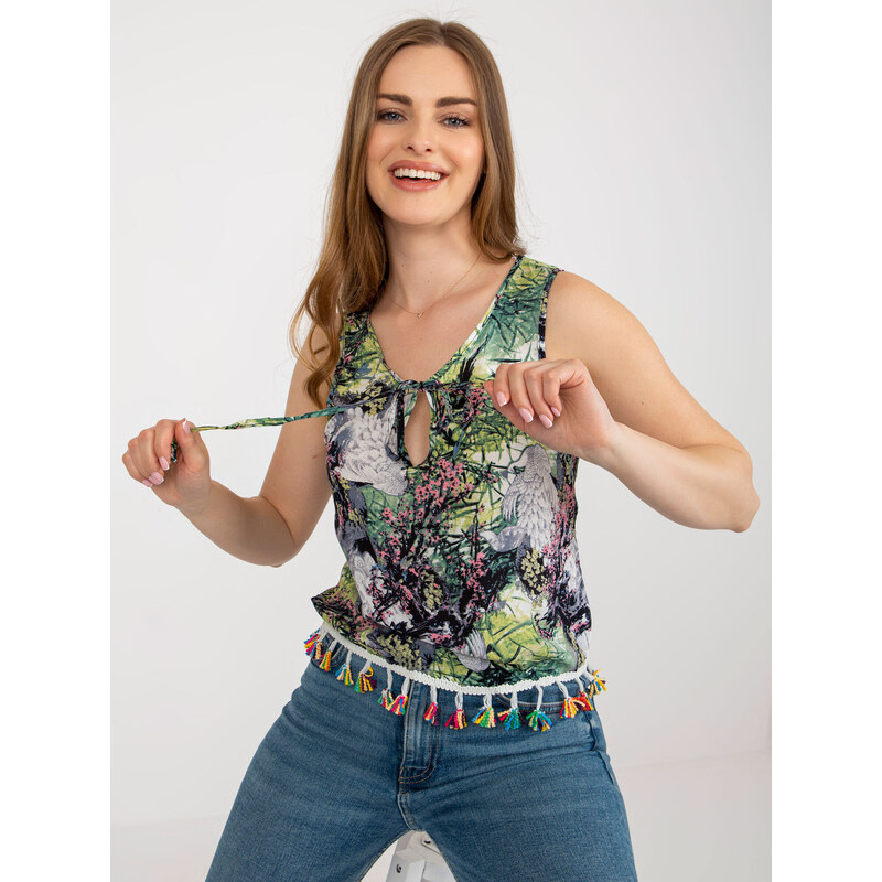 Baiyibaishun Blouse-AT-BZ-2401D.71-lime green