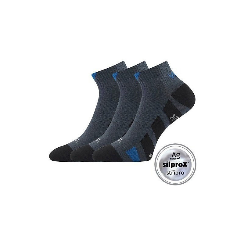 GASTM kotníkové sportovní ponožky se stříbrem VoXX šedá 35-38
