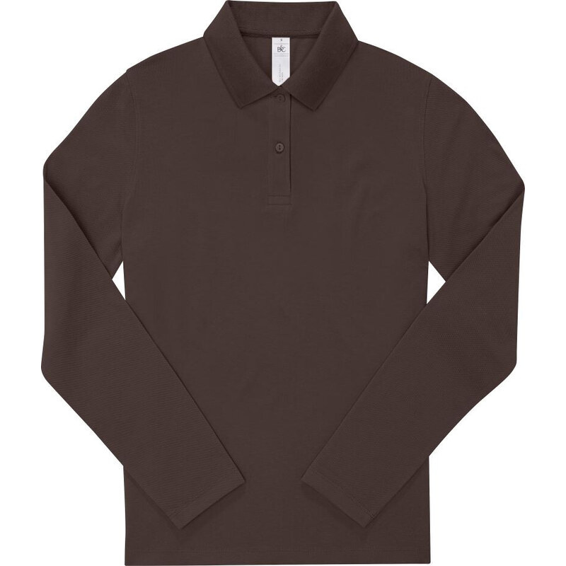 B&C Collection Dámské bavlněné piqué polo s dlouhým rukávem 210