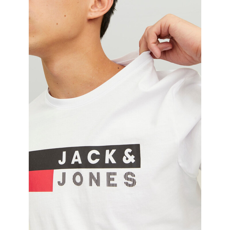 Jack and Jones Tričko Corp Logo Standard Fit Bílé M
