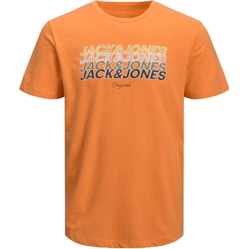 Jack and Jones Tričko Brady Regular Fit oranžové M