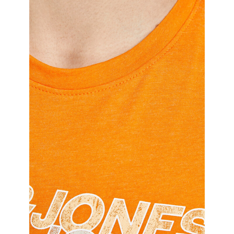 Jack and Jones Tričko Brady Regular Fit oranžové M