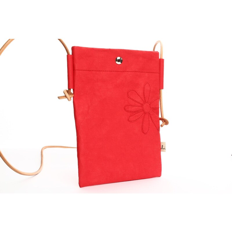 Design Ali Crossbody kabelka Doly 022 z pratelného papíru, červená
