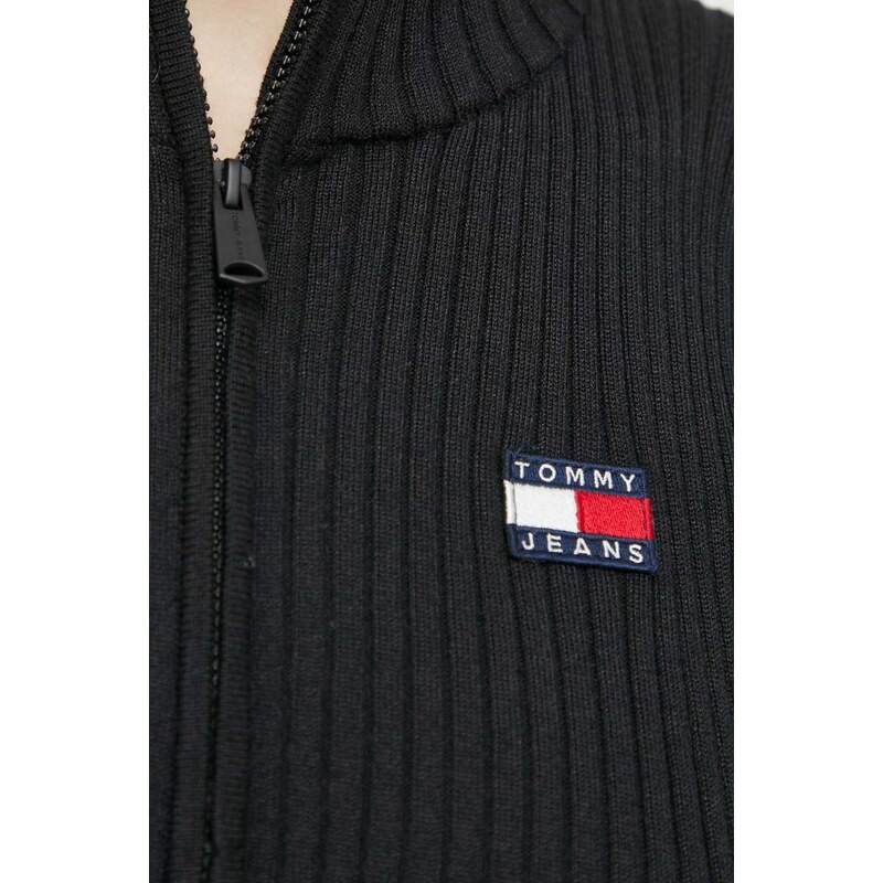 Svetr Tommy Jeans dámský, černá barva, lehký