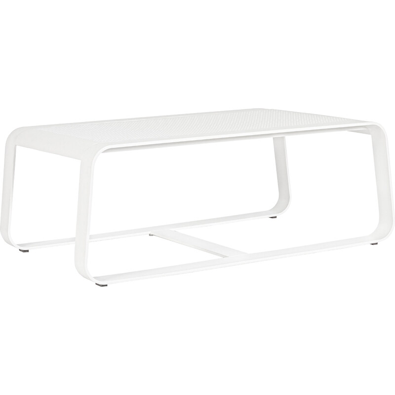 Bílý hliníkový zahradní konferenční stolek Bizzotto Merrigan 105 x 62 cm