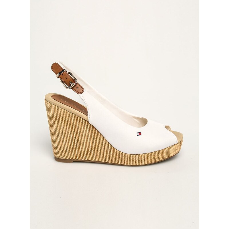 Sandály Tommy Hilfiger ICONIC ELENA SLING BACK WEDGE FW0FW04789