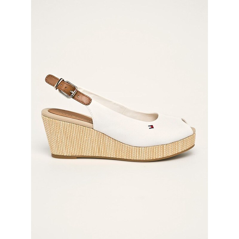 Sandály Tommy Hilfiger ICONIC ELBA SLING BACK WEDGE FW0FW04788