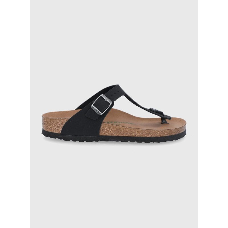 Žabky Birkenstock dámské, černá barva, na plochém podpatku, 1020487.BLACK-BLACK