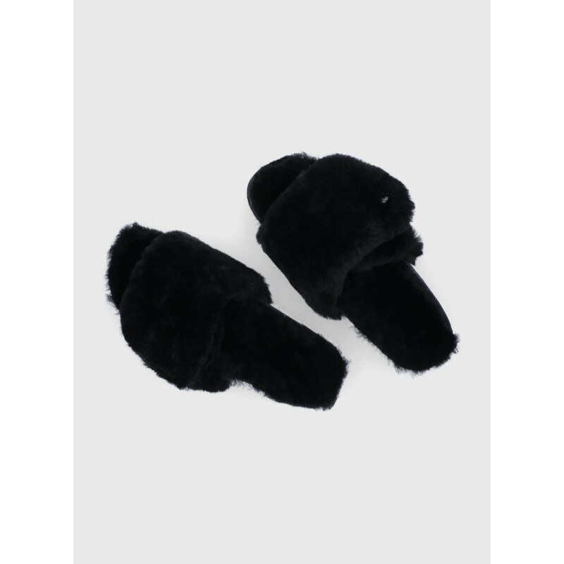 Vlněné pantofle Emu Australia černá barva