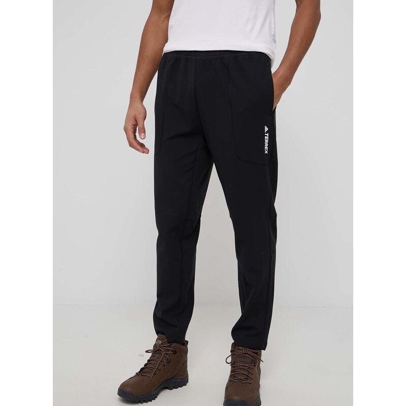Outdoorové kalhoty adidas TERREX GM4771 pánské, černá barva