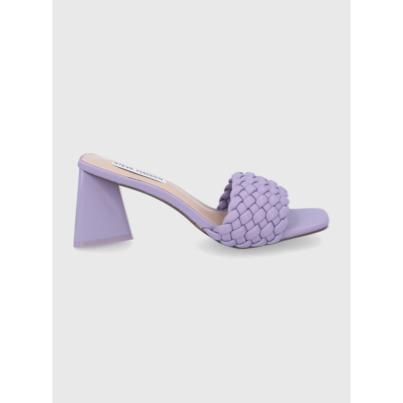Pantofle Steve Madden Monte Carlo dámské, fialová barva, na podpatku