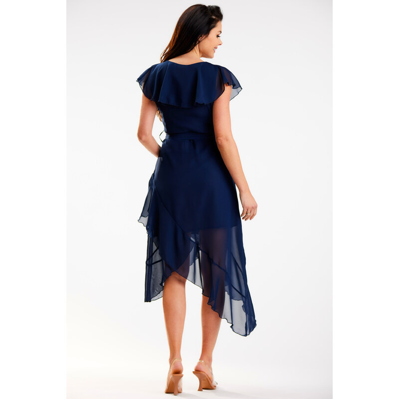 Awama Dámské šaty A574 námořnická modř