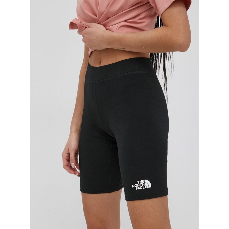 Kraťasy The North Face dámské, černá barva, s potiskem, high waist, NF0A7ZGJJK31