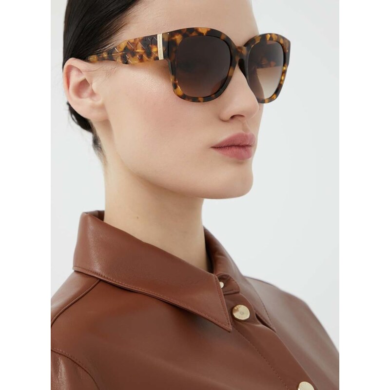 Sluneční brýle Michael Kors BAJA dámské, hnědá barva, 0MK2164