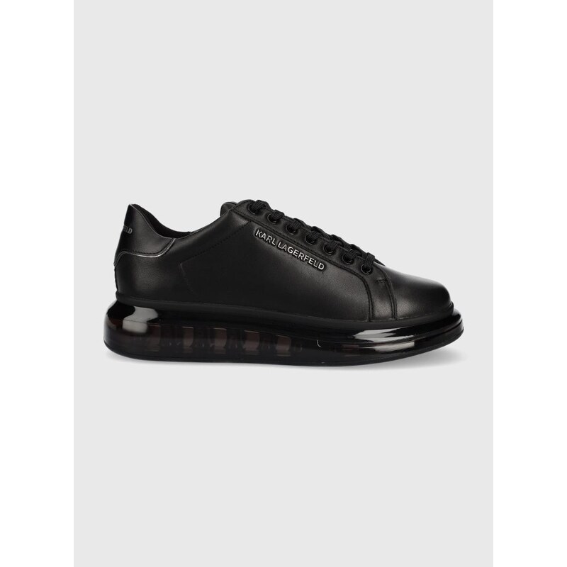 Kožené sneakers boty Karl Lagerfeld Kapri Kushion černá barva