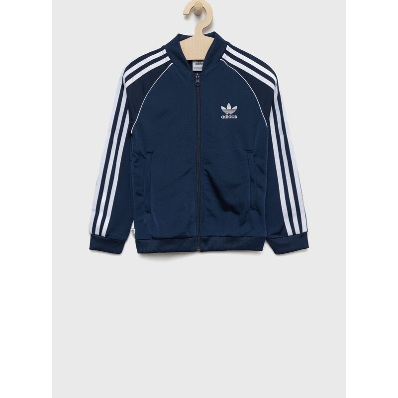 Dětská mikina adidas Originals tmavomodrá barva, s aplikací